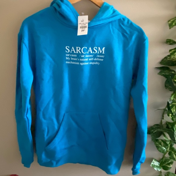 Bluenotes Sarcasm boyfriend fit sweatshirt hoodie - Picture 2 of 6